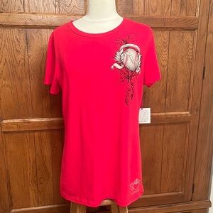 Katydid⭐️NWT BASEBALL BLINGY Red Graphic TEE Size XL❤️
